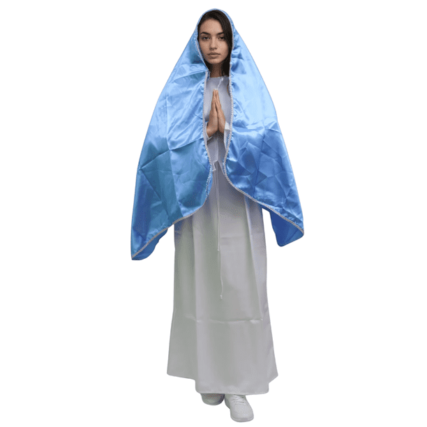 Disfraz Virgen María Clásico Navidad Adulto Dama Talla Standard