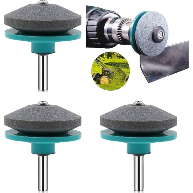 Afilador de cuchillas para cortacésped, 3/4/5 piezas, afilador de cuchillas para cortacésped para taladro, nuevo afilador de cuchillas para cortacésped 2024, kit de herramientas universal para afilado