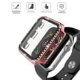 thumbnail image 3 of Takfox Apple Watch Case with Tempered Glass Screen Protector for iWatch 38mm Series 3/2/1, Anti-Scratch Hard PC Bumper Full Body Cover Bling Diamond Rhinestone Frame for Women Girls-Rose Gold, 3 of 8