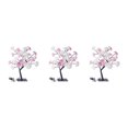 thumbnail image 3 of kurtrusly Rose Tree Lamp Lighted Colorful Artificial Flower Bonsai Lights Gift For Any Occasion Artificial Bonsai Tree Lights PVC white pink  blackrod 3Set, 3 of 6