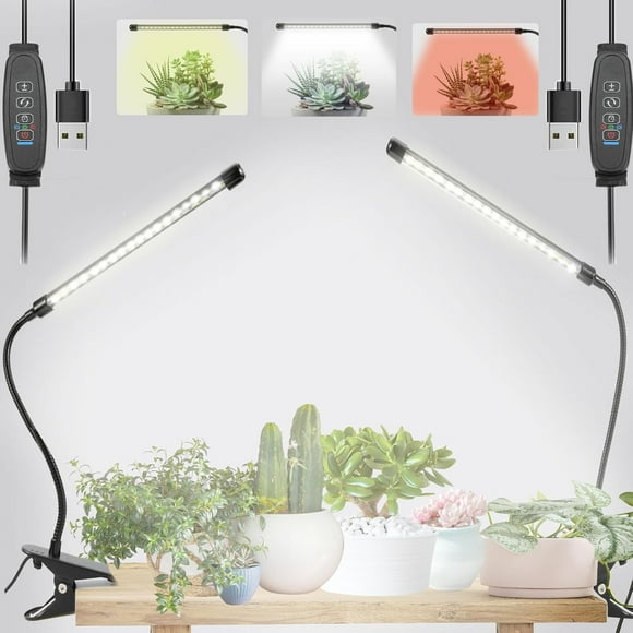 Clip On Grow Light for Indoor Plants Full Spectrum Led Plant Grow Lights with AutoTimer Plant Growing Lamp for Seed Starting Houseplants Bonsai Pot Plant Lamp( )