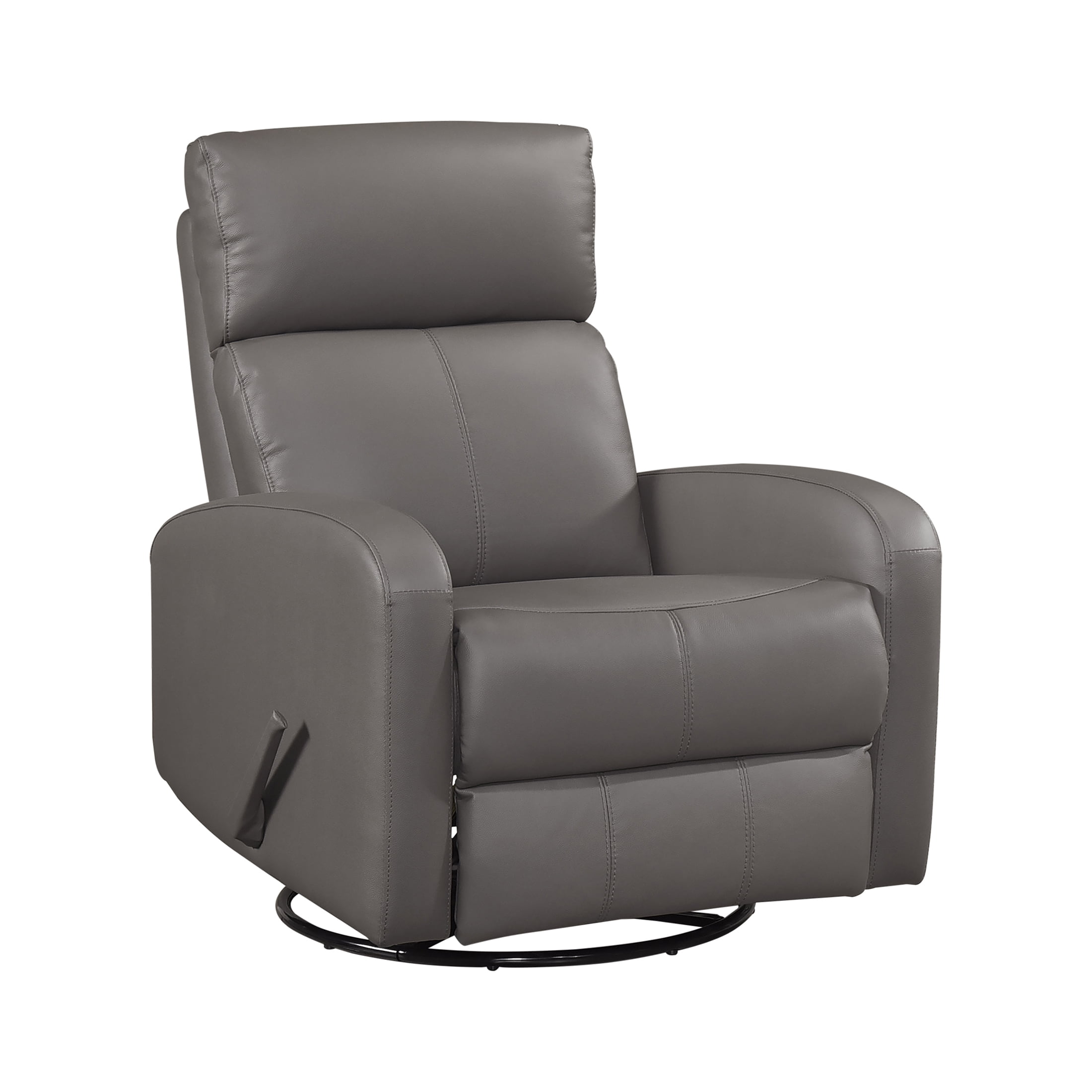 OakvillePark Bramblecrest Leather Match Swivel Glider Reclining Chair, Mocha