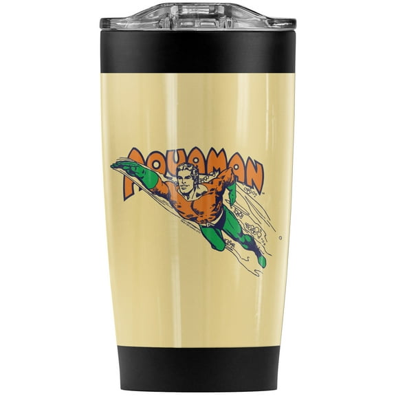 Aquaman Swim Through Stainless Steel Tumbler 20 oz Coffee Travel Mug/Cup, Vacuum Insulated & Double Wall with Leakproof Sliding Lid | Great for Hot Drinks and Cold Beverages