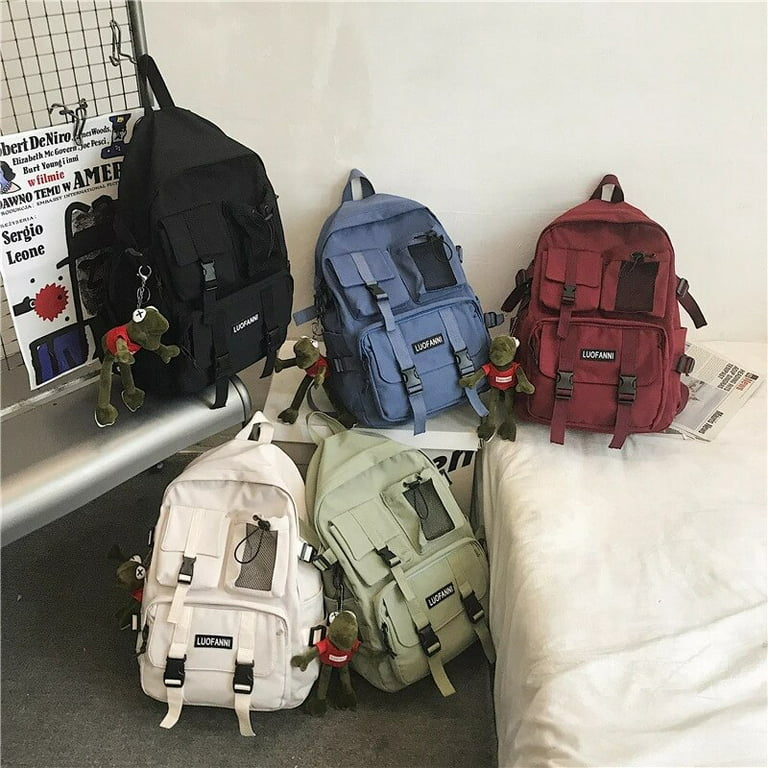 Simple Casual Canvas Backpack School Bag Travel Bag Trendy Couple Backpack  - Temu
