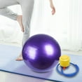 thumbnail image 1 of Pelota de Pilates, pelota de equilibrio con bomba, pelota de núcleo de Yoga resistente al deslizamiento resistente, pelota de ejercicio para gimnasia 55cm Púrpura shamjiam pelota de yoga, 1 of 8