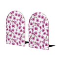 thumbnail image 2 of Picia Orchids Flowers Pattern Wood Bookends for Shelves,Non-slip Bookends, Heavy Duty Wooden Bookend Support,1 Pair, 2 of 8