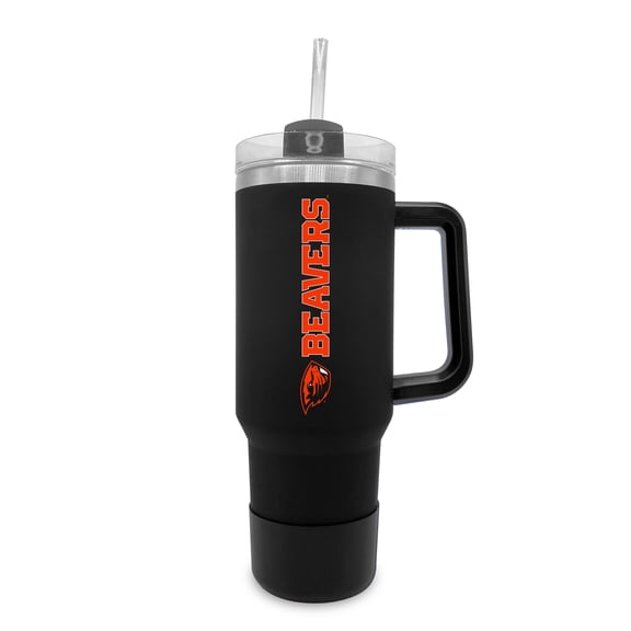 Oregon State Beavers 40oz. Stainless Tumbler with Handle & Removable Straw