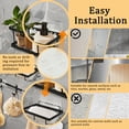 thumbnail image 3 of Dznils 4 Piece Acrylic Bathroom Accessories Set, Bathroom Decor Set, Clear, 3 of 9