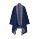 thumbnail image 1 of Cárdigan para hombre y mujer, estilo kimono informal con cuello chal y bolsillos Azul, 1 of 9