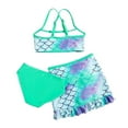 thumbnail image 3 of GYRATEDREAM 7-14Y Child Girls 3 Piece Mermaid Print Bathing Suit Swimsuits with Beach Skirt, 3 of 7