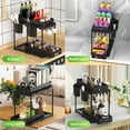 thumbnail image 6 of 2 Pack Under Sink Organizers and Storage, 2 Tier Double Sliding Drawer Cabinet Basket with Hooks and Hanging Cup for Kitchen, Bathroom-Black, 6 of 10