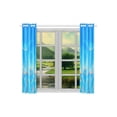 thumbnail image 3 of Mkhert Blue Dandelion Blackout Window Curtain Kitchen Curtain 26X39 Inch, 2 Panels, 3 of 3