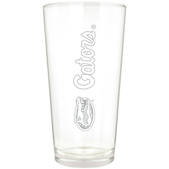 Florida Gators Etched 16oz. Vertical Rally Cry Pint Glass