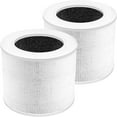 thumbnail image 1 of Filtre Mini Core Compatible avec le Purificateur d'Air Mini LE-VOIT Core 3-en-1 Grade H13, Filtre HEPA Véritable Mini-RF, Lot de 2, Blanc, 1 of 8
