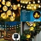 thumbnail image 3 of Luces solares de cadena, bolas de cristal redondas LED impermeables para decoración de exteriores Blanco cálido 9.5m 50Bulbs, 3 of 9