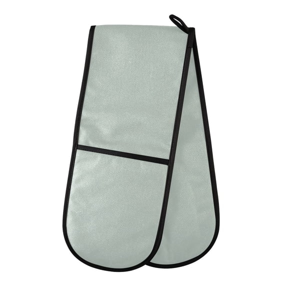 Dailycode Double Sided Oven Mitt with Loop Heat Resistant Kitchen Long Potholders 7" x 35" Pale Green