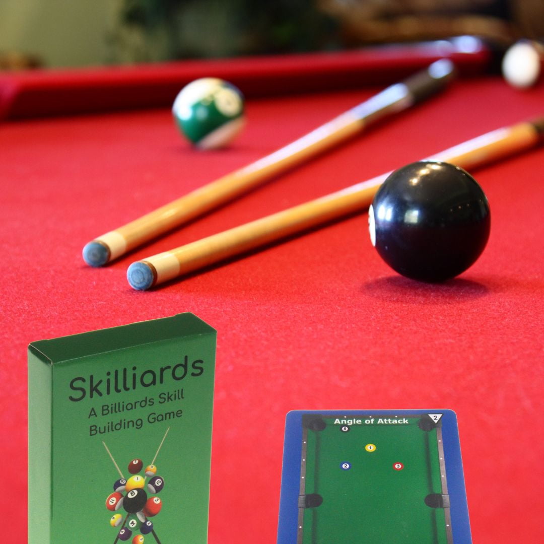 Skilliards - A Billiards Skill Building Card Game - Helps You Practice to Improve Your Game
