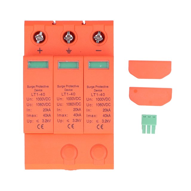 Dispositivo de protección contra sobretensiones 3p 40kA DC1000V Fotovoltaico DC Protector Pararrayos Protector contra sobretensiones con telemando