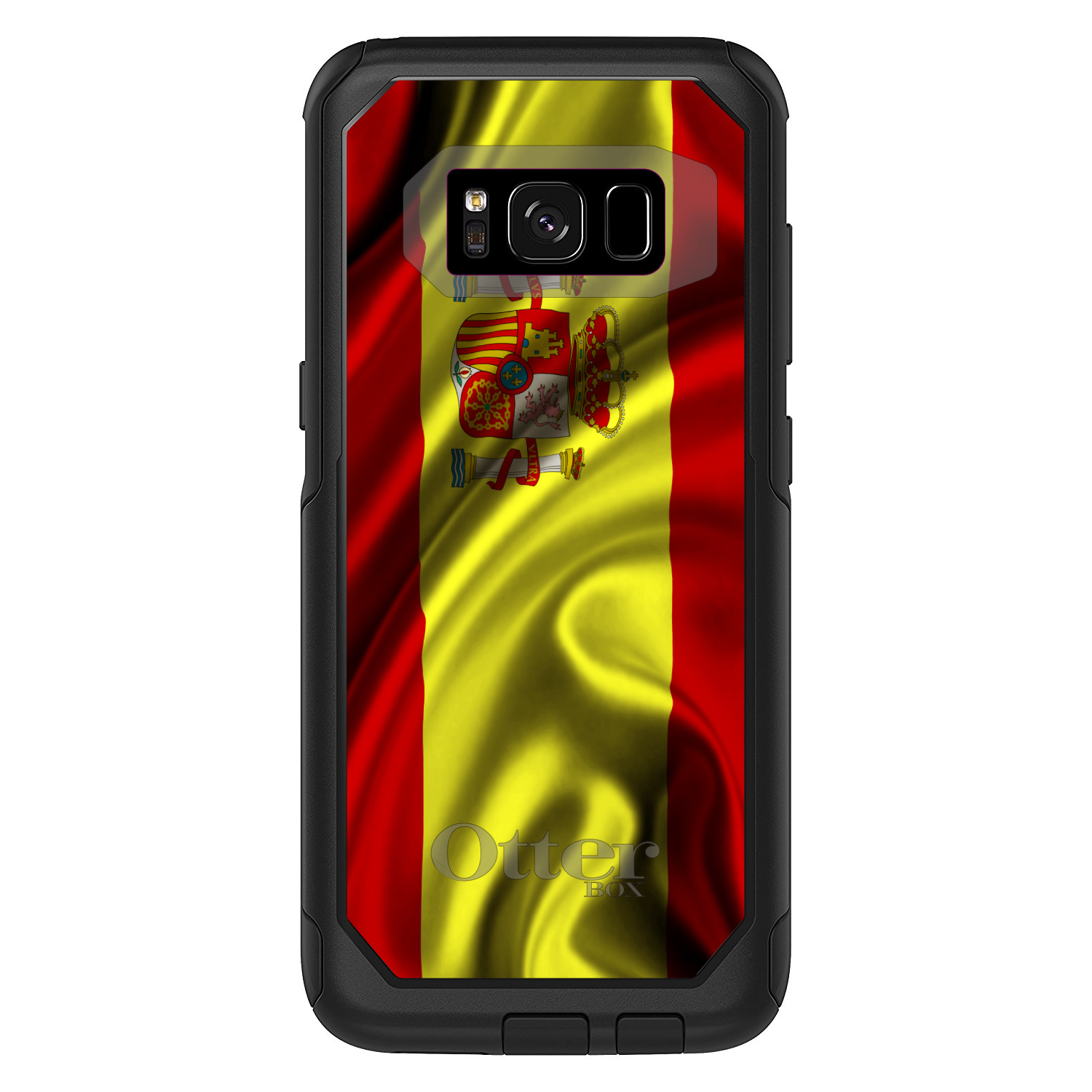 DistinctInk Custom Black OtterBox Commuter Series Case for Samsung Galaxy S8+...