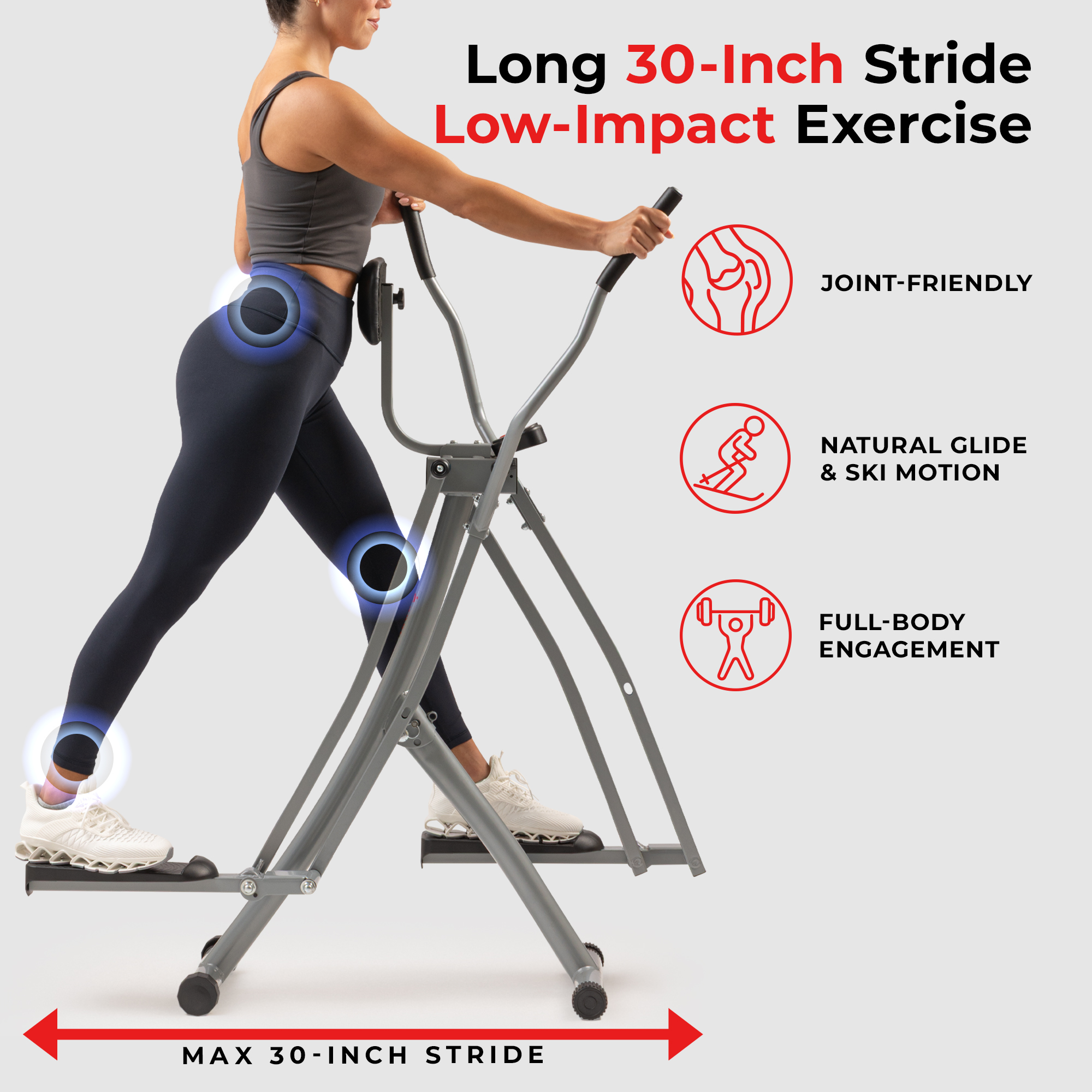 Sunny Health & Fitness Smart Air Walk Elliptical Trainer photo 5