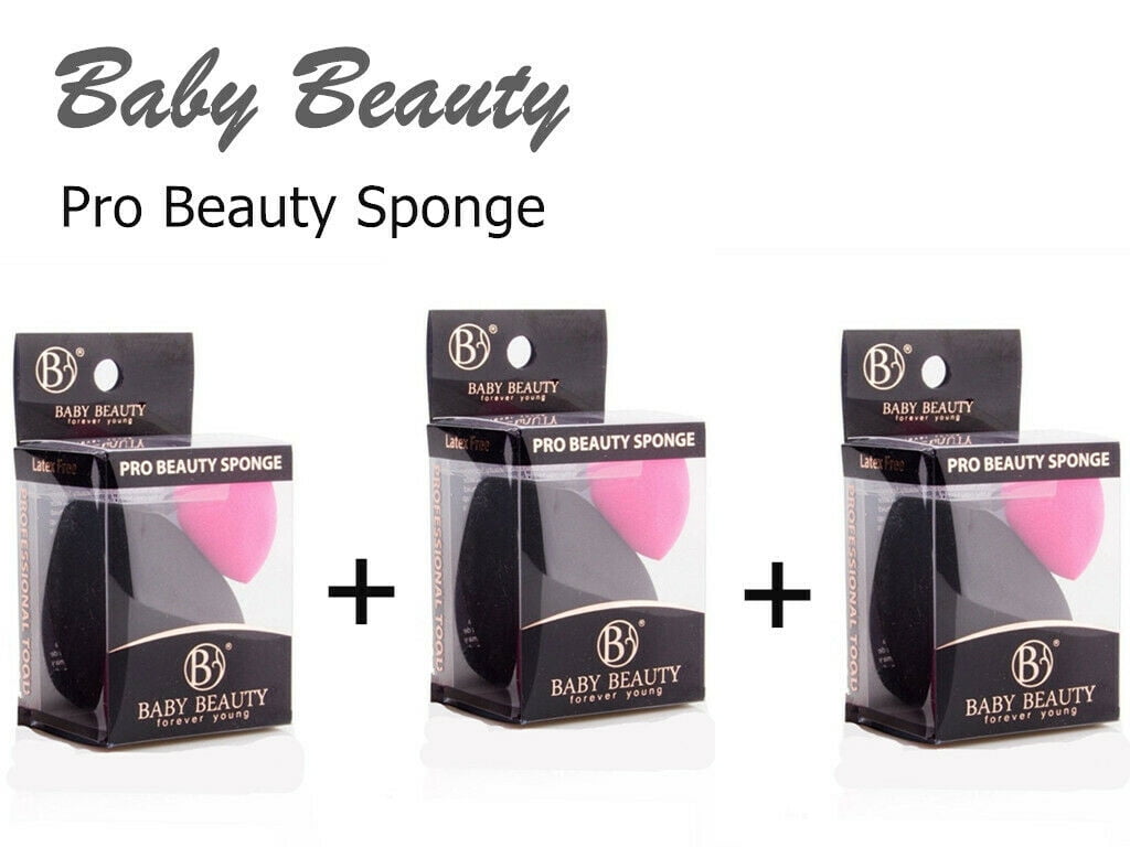 6 Pcs/3 Pack Beauty Makeup Foundation Sponge Blender Flawless Powder Puff