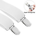 thumbnail image 2 of Buyless Fashion 2 Pack Adjustable Suspenders for Kids - 26" Elastic  Straps  1" - Leather Y Shape Back - 5151-2 - White, 2 of 7