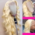 thumbnail image 4 of Wig with Bangs, Wigs for Women, Wig Women's Long Curly Wigs Large High Temperature Silk Button Net 26in Blond Hair, 4 of 6