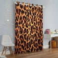 thumbnail image 2 of 42W x 84L Inch Tiger Blackout Curtains Grommet Thermal Insulated Room Top Darkening Curtains for Living Room Bedroom, Set of 2 Panels Leopard Print, 2 of 6