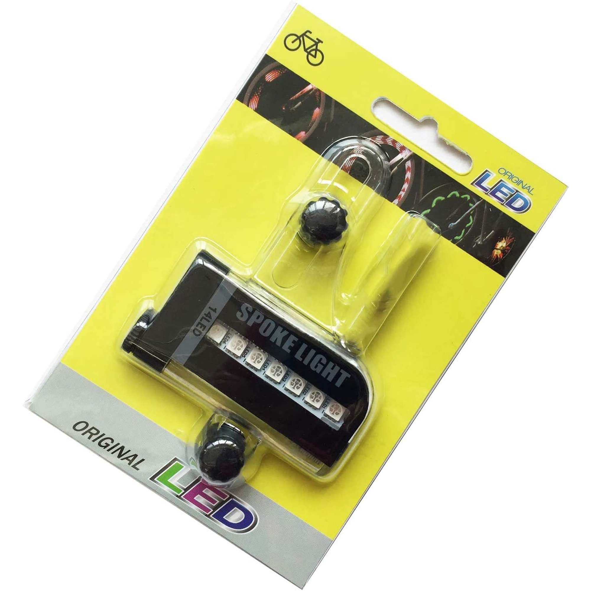Lampe à Rayons De Vélo 14 LEDs RGB - Double Face, étanche IP6 - 30 Modes - Compatible Frein Disque Et V