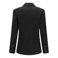 thumbnail image 5 of Women's 2 Piece Business Suit Set Lapel Single-breasted Polyester Suit Jacket With Straight Trousers, 5 of 5