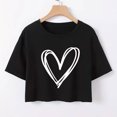 thumbnail image 4 of Plebaso T-Shirts Graphiques Courts pour Femmes Manches Courtes Imprimé Slim Col Rond T-Shirts d'Été Décontractés pour Femmes, 4 of 5