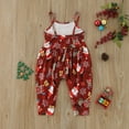thumbnail image 6 of Generic Toddler Girls Christmas Sleeveless Cute Prints Romper Jumpsuit With Pocket Clothes for Holiday Christmas Party（18-24 Months Red）, 6 of 6