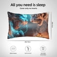 thumbnail image 4 of KLL Blue Dragon And White Tiger Pattern Silk Pillowcase for Hair and Skin Standard Size 20"X 30" Soft Breathable Pillow Covers for Sleeping, 4 of 6