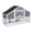 White/Grey-ProMax, variant on Predator Proof Outdoor 2 Story Duck Condo with Weatherproof Brooder,Duck Hutch with Wire Mesh Run,58",Orange with Black