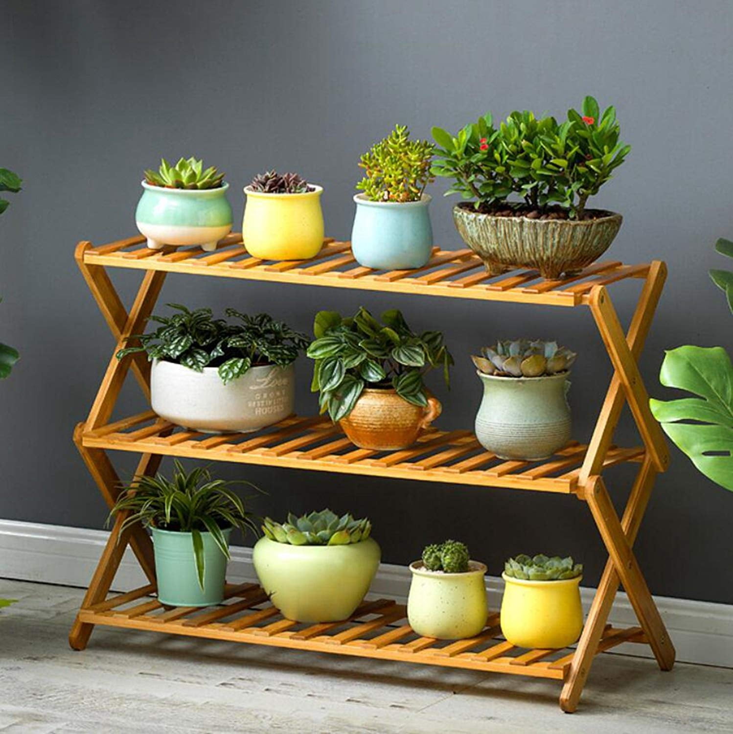 Flower Pot Plant Stand Flower Planter Rack Shelf Shelves Organizer