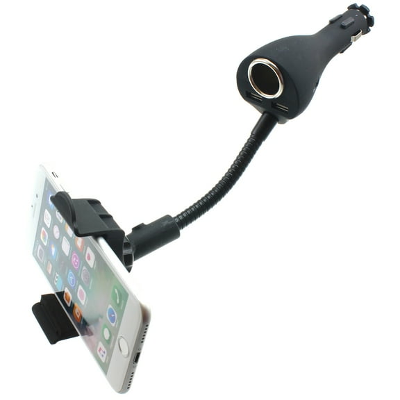 Charger Car Mount for OnePlus Nord N20 5G Phone - Holder DC Socket USB 2-Port Cradle Rotating for OnePlus Nord N20 5G