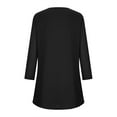 thumbnail image 4 of YUGYXL Plus Size Tshirts for Women 3/4 Sleeve Tshirts Gradient Color Baggy Shirts Casual V Neck Comfy Blouses Tops Dressy Lightweight Tees Black L, 4 of 7