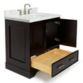 thumbnail image 6 of Ariel Stafford 30.5 In. Single Oval Sink Vanity With Carrara White Marble Countertop W/1.5" Edge In Espresso, 6 of 9