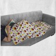 thumbnail image 6 of Ladybugs Soft Flannel Fleece Throw Blanket, Summer Season Inspired Sun Pattern Bugs Animal Imagery Cartoon Characters, Cozy Plush for Indoor and Outdoor Use, 70" x 90", Red Black Yellow, by Ambesonne, 6 of 6
