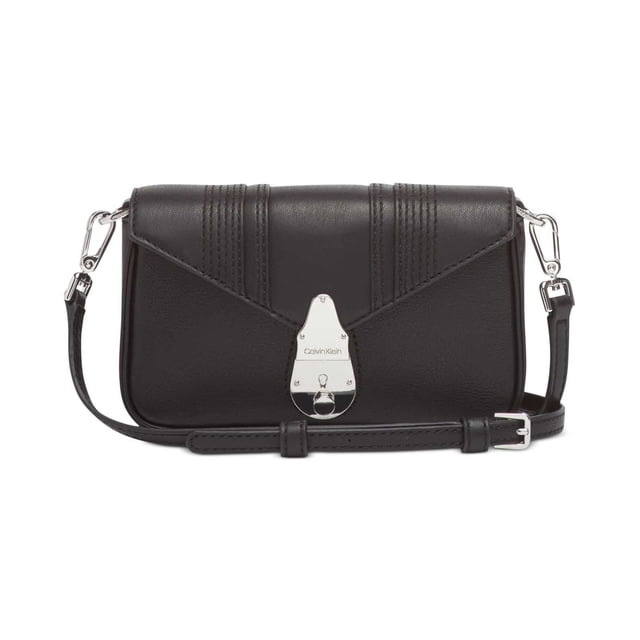 Calvin Klein Sac Bandoulière en Cuir pour Femmes, Noir