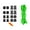 Green 18 piece set, variant on Mountaineering Bag Fxed Buckle and Expansion Rope Backpack Accessories