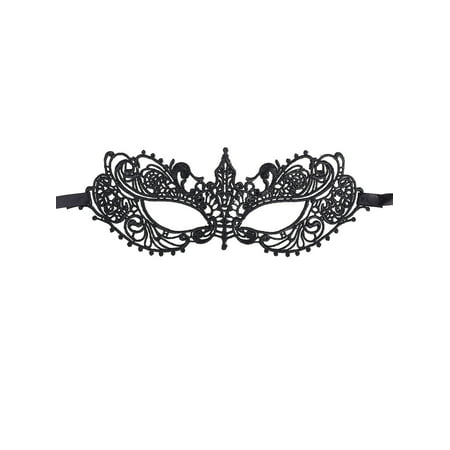 Women's Halloween Goddess Lace Masquerade Mask, Black