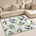 thumbnail image 2 of Dreamtimes Lightweight Soft Area Rugs 63 x 48 in, Panda with Green Bamboo Floor Mat for Kids Playing Room Hardwood Floor Living Room Nursery Rugs, 5'3" x 4', 2 of 6