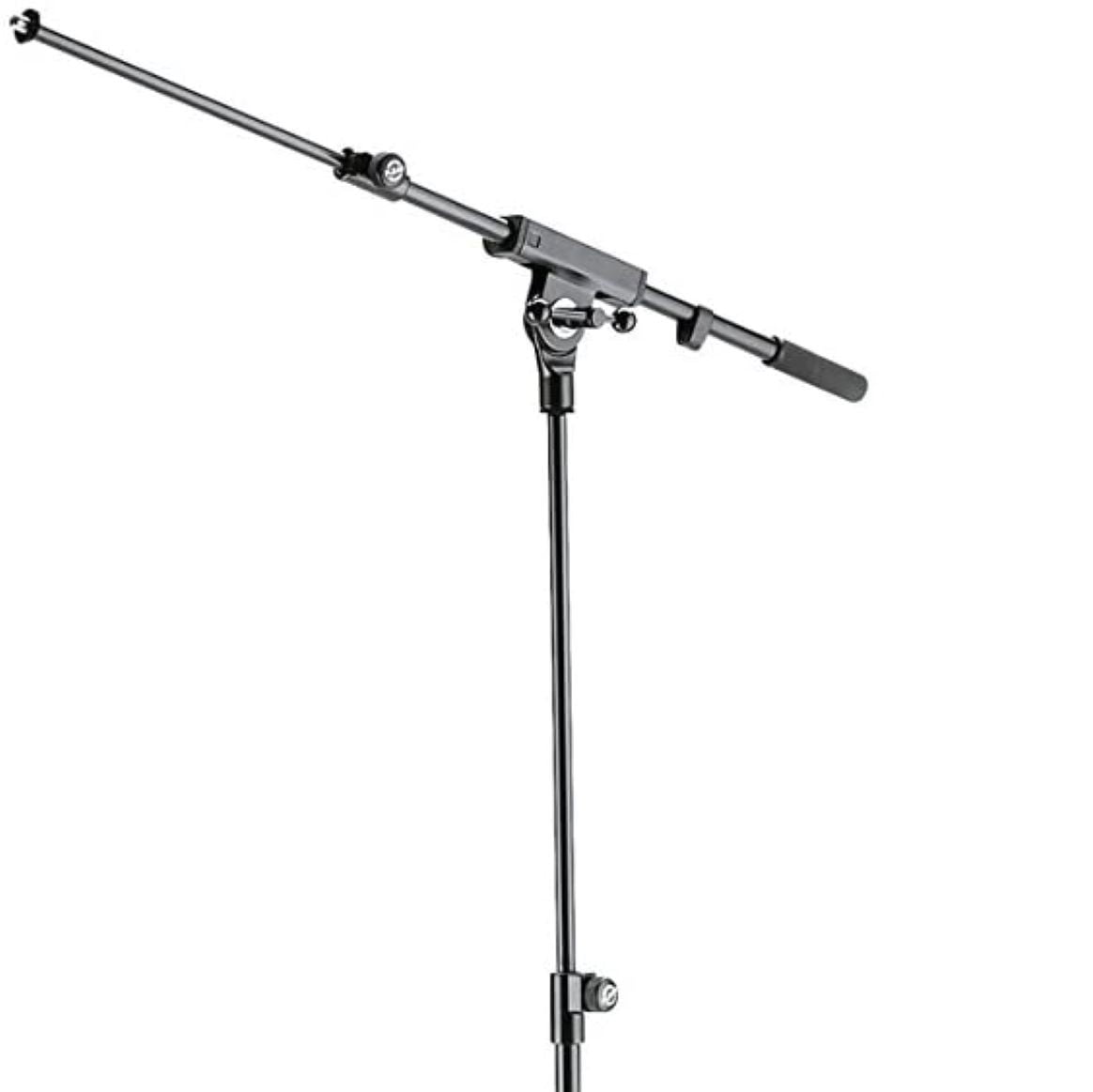 K&M 252 Microphone Stand with Boom Arm, 16.7-28.5" Adjustable Height, Black
