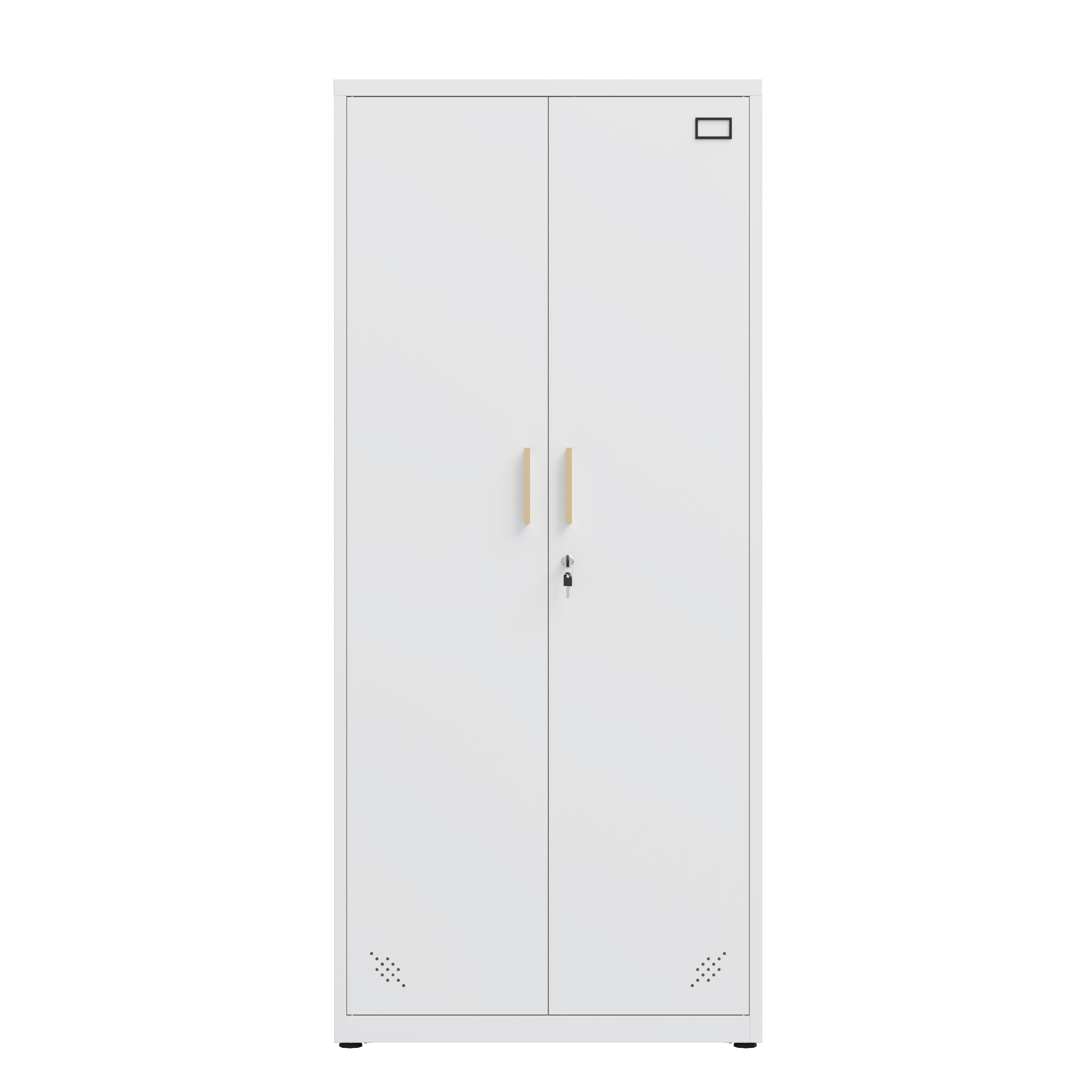 High Storage Cabinet with 2 Doors and 4 Partitions to Separate 5 Storage Spaces, Home/ Office