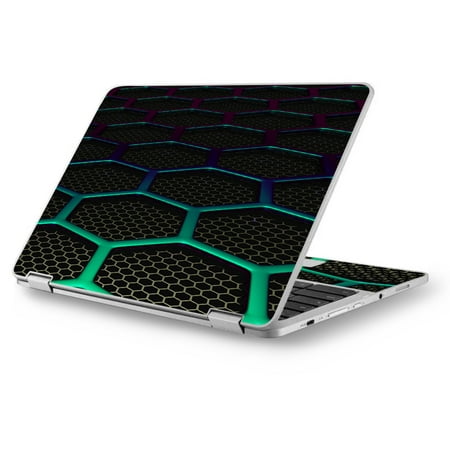 Skin Decal for MacBook Air 11" A1370 A1465 / Metal Grid Futuristic Panel