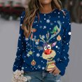 thumbnail image 1 of WILLBEST Playeras Navideñas Mujer Blusa Informal de Manga Larga y Cuello Redondo con Estampado Disfraces, 1 of 2
