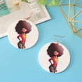 thumbnail image 3 of Mujer Africana Pendiente Colgante Grande de Natural Tribal Boho Joyas - Multicolor, 3 of 9