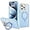 Blue, variant on Designed for iPhone 15 Pro Max Case with Magnetic Invisible O-Ring Stand Leather Business Phone Cases for iPhone 15 Pro Max 6.7" Compatible with Mag-Safe [Military Grade Protection],Blue