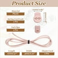 thumbnail image 2 of Uxcell Elastic Shoe Laces, No Tie Shoelaces for Adults Light Pink, 2 of 6